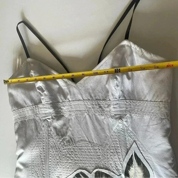 Carolina Herrera Maxi Dress Gown 12 Runway Hand Painted Floral Formal Mermaid - Picture 6 of 16